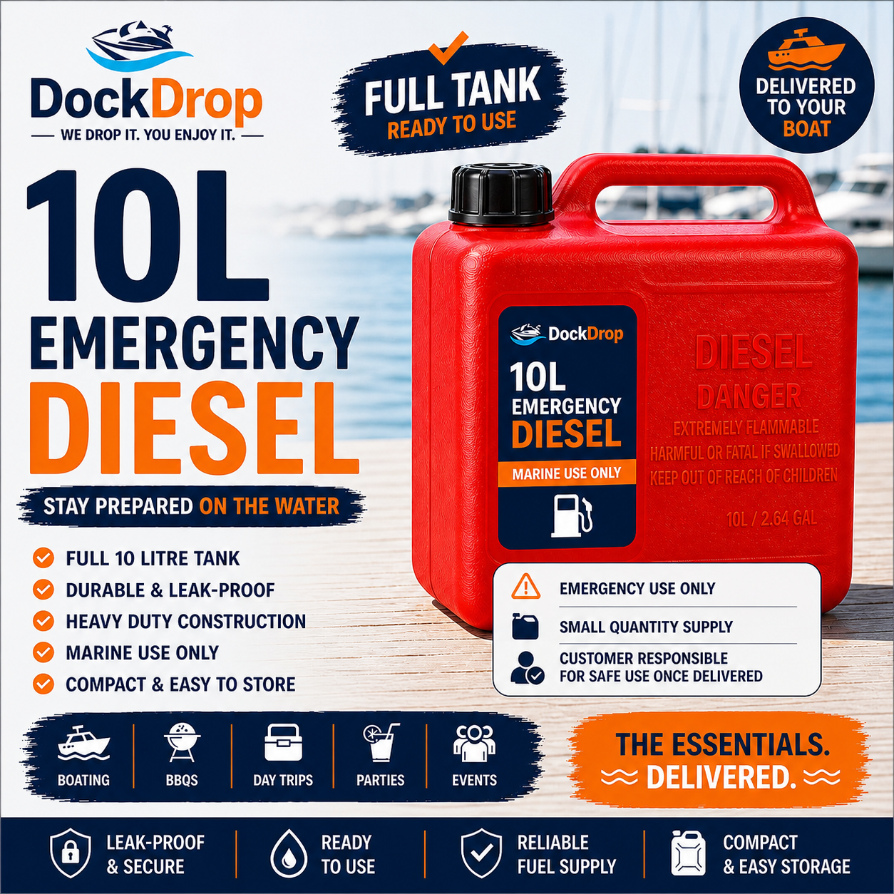 10ltr (FULL) Emergency Diesel tank