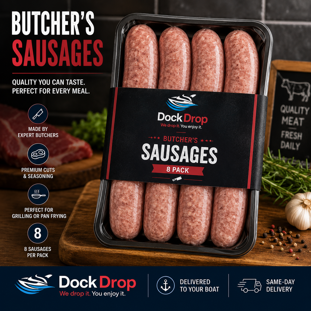 Pack of 8 Butcher’s Sausages