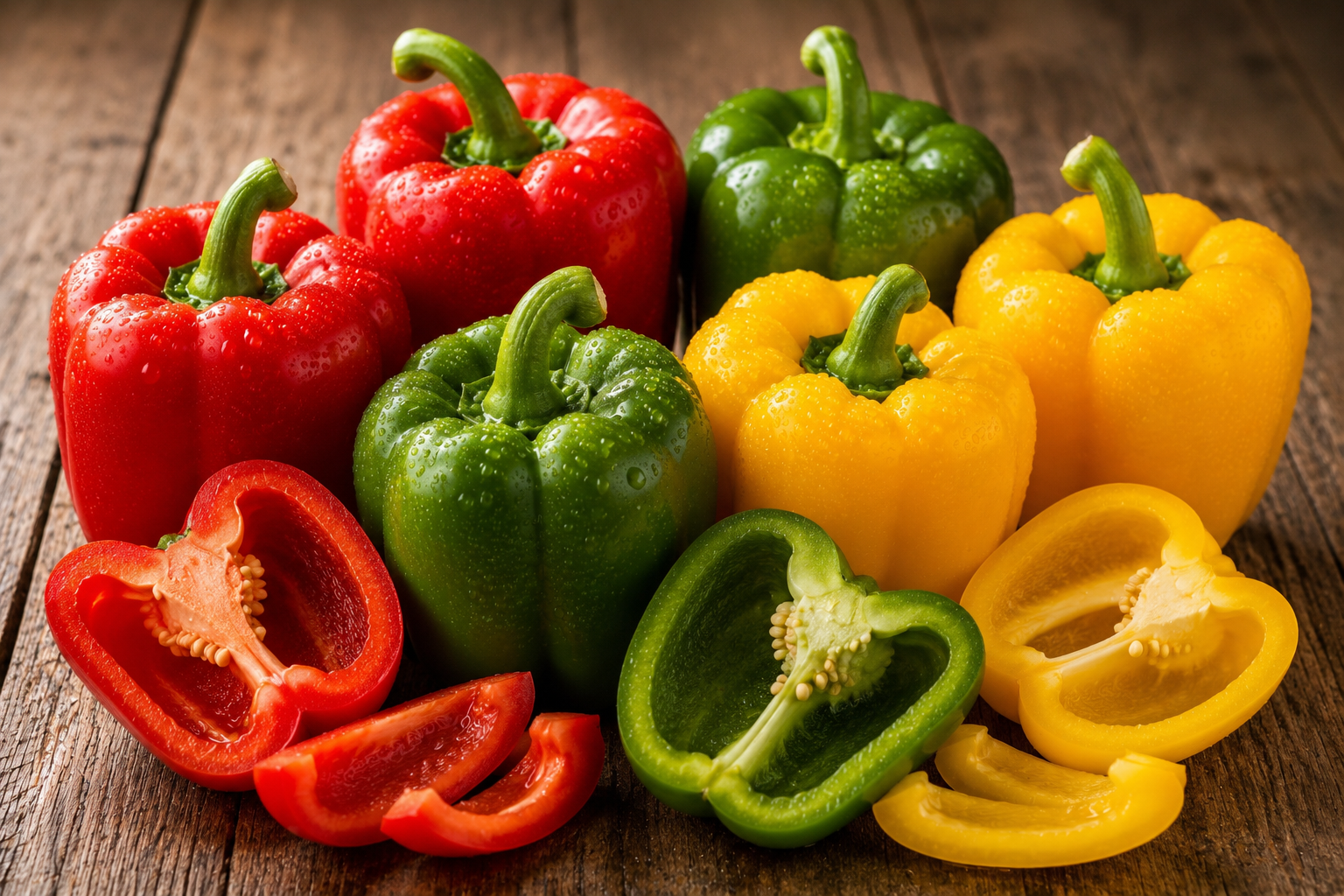3 x Mixed Colour Bell Peppers